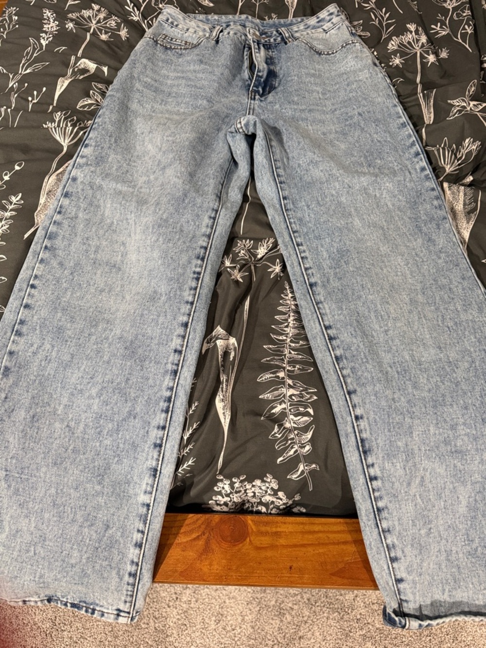 SHEIN Light Blue Straight Leg slightly wide Jeans